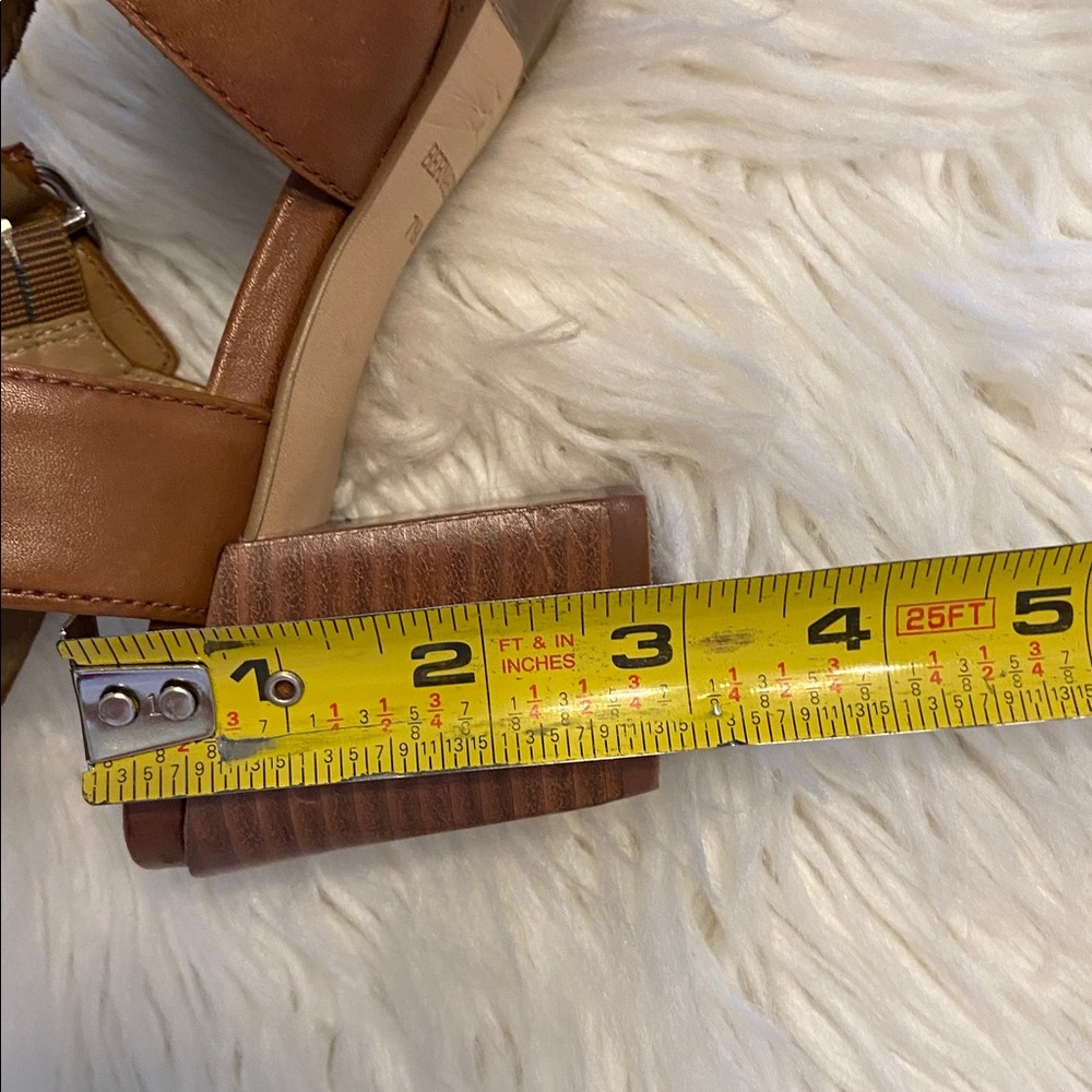 Bernardo Brown  Leather Block Heel Sandals size 7.5 excellent condition - Picture 9 of 12